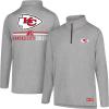 imageUltra Game NFL Official Adults Super Soft Quarter Zip Long Sleeve TShirtHeather Gray