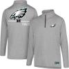 imageUltra Game NFL Official Adults Super Soft Quarter Zip Long Sleeve TShirtHeather Gray