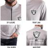 imageUltra Game NFL Official Adults Super Soft Quarter Zip Long Sleeve TShirtHeather Gray