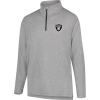 imageUltra Game NFL Official Adults Super Soft Quarter Zip Long Sleeve TShirtHeather Gray
