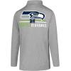 imageUltra Game NFL Official Adults Super Soft Quarter Zip Long Sleeve TShirtHeather Gray
