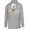 imageUltra Game NFL Official Adults Super Soft Quarter Zip Long Sleeve TShirtHeather Gray