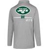 imageUltra Game NFL Official Adults Super Soft Quarter Zip Long Sleeve TShirtHeather Gray