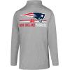 imageUltra Game NFL Official Adults Super Soft Quarter Zip Long Sleeve TShirtHeather Gray