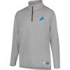 imageUltra Game NFL Official Adults Super Soft Quarter Zip Long Sleeve TShirtHeather Gray