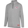 imageUltra Game NFL Official Adults Super Soft Quarter Zip Long Sleeve TShirtHeather Gray