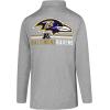 imageUltra Game NFL Official Adults Super Soft Quarter Zip Long Sleeve TShirtHeather Gray