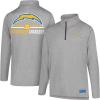 imageUltra Game NFL Official Adults Super Soft Quarter Zip Long Sleeve TShirtHeather Gray