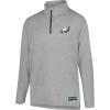 imageUltra Game NFL Official Adults Super Soft Quarter Zip Long Sleeve TShirtHeather Gray