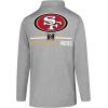 imageUltra Game NFL Official Adults Super Soft Quarter Zip Long Sleeve TShirtHeather Gray