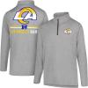 imageUltra Game NFL Official Adults Super Soft Quarter Zip Long Sleeve TShirtHeather Gray