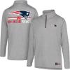imageUltra Game NFL Official Adults Super Soft Quarter Zip Long Sleeve TShirtHeather Gray
