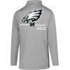 imageUltra Game NFL Official Adults Super Soft Quarter Zip Long Sleeve TShirtHeather Gray