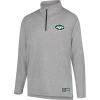 imageUltra Game NFL Official Adults Super Soft Quarter Zip Long Sleeve TShirtHeather Gray