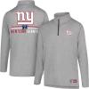 imageUltra Game NFL Official Adults Super Soft Quarter Zip Long Sleeve TShirtHeather Gray