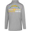 imageUltra Game NFL Official Adults Super Soft Quarter Zip Long Sleeve TShirtHeather Gray