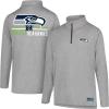 imageUltra Game NFL Official Adults Super Soft Quarter Zip Long Sleeve TShirtHeather Gray