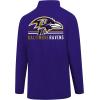 imageUltra Game NFL Official Adults Super Soft Quarter Zip Long Sleeve TShirtTeam Color