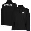 imageUltra Game NFL mens Mens Quarterzip Fleece Pullover Sweatshirt With Zipper PocketsBlack