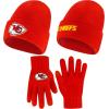imageUltra Game Adults NFL Official 2 Pack Super Soft Winter Beanie Knit Hats with Warm Touch Screen GlovesTeam Color