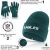 imageUltra Game Adults NFL Official 2 Pack Super Soft Winter Beanie Knit Hats with Warm Touch Screen GlovesTeam Color