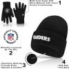imageUltra Game Adults NFL Official 2 Pack Super Soft Winter Beanie Knit Hats with Warm Touch Screen GlovesTeam Color