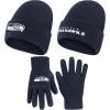 imageUltra Game Adults NFL Official 2 Pack Super Soft Winter Beanie Knit Hats with Warm Touch Screen GlovesTeam Color