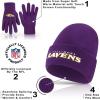imageUltra Game Adults NFL Official 2 Pack Super Soft Winter Beanie Knit Hats with Warm Touch Screen GlovesTeam Color
