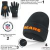 imageUltra Game Adults NFL Official 2 Pack Super Soft Winter Beanie Knit Hats with Warm Touch Screen GlovesTeam Color