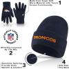 imageUltra Game Adults NFL Official 2 Pack Super Soft Winter Beanie Knit Hats with Warm Touch Screen GlovesTeam Color
