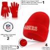 imageUltra Game Adults NFL Official 2 Pack Super Soft Winter Beanie Knit Hats with Warm Touch Screen GlovesTeam Color
