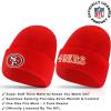 imageUltra Game Adults NFL Official 2 Pack Super Soft Winter Beanie Knit Hats with Warm Touch Screen GlovesTeam Color