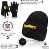 imageUltra Game Adults NFL Official 2 Pack Super Soft Winter Beanie Knit Hats with Warm Touch Screen GlovesTeam Color