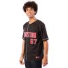 imageUltra Game Mens NBA Official Super Soft Button Down Jersey Baseball ShirtBlack