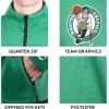 imageUltra Game Mens NBA Official Super Soft Quarter Zip Sweatshirt with Zipper PocketsTeam Color 2