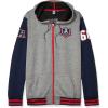imageUltra Game NFL Mens Super Soft Fleece Full Zip Hoodie Varsity SweatshirtHeather Gray