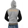 imageUltra Game NFL Mens Super Soft Fleece Full Zip Hoodie Varsity SweatshirtHeather Gray