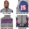 imageUltra Game NFL Mens Super Soft Fleece Full Zip Hoodie Varsity SweatshirtHeather Gray