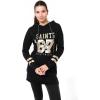 imageUltra Game Womens NFL Official Supremely Soft Tunic Sweatshirt HoodieBlack