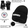 imageUltra Game Youth NFL Official 2 Pack Super Soft Winter Beanie Knit Hats with Warm Touch Screen Gloves  Boys ampamp GirlsTeam Color