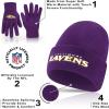imageUltra Game Youth NFL Official 2 Pack Super Soft Winter Beanie Knit Hats with Warm Touch Screen Gloves  Boys ampamp GirlsTeam Color