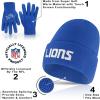 imageUltra Game Youth NFL Official 2 Pack Super Soft Winter Beanie Knit Hats with Warm Touch Screen Gloves  Boys ampamp GirlsTeam Color