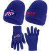imageUltra Game Youth NFL Official 2 Pack Super Soft Winter Beanie Knit Hats with Warm Touch Screen Gloves  Boys ampamp GirlsTeam Color