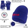 imageUltra Game Youth NFL Official 2 Pack Super Soft Winter Beanie Knit Hats with Warm Touch Screen Gloves  Boys ampamp GirlsTeam Color