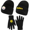 imageUltra Game Youth NFL Official 2 Pack Super Soft Winter Beanie Knit Hats with Warm Touch Screen Gloves  Boys ampamp GirlsTeam Color