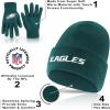 imageUltra Game Youth NFL Official 2 Pack Super Soft Winter Beanie Knit Hats with Warm Touch Screen Gloves  Boys ampamp GirlsTeam Color