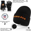 imageUltra Game Youth NFL Official 2 Pack Super Soft Winter Beanie Knit Hats with Warm Touch Screen Gloves  Boys ampamp GirlsTeam Color