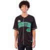 imageUltra Game Mens NBA Official Super Soft Button Down Jersey Baseball ShirtBlack