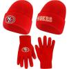 imageUltra Game Youth NFL Official 2 Pack Super Soft Winter Beanie Knit Hats with Warm Touch Screen Gloves  Boys ampamp GirlsTeam Color