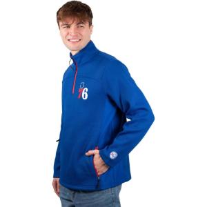 imageUltra Game Mens NBA Official Super Soft Quarter Zip Sweatshirt with Zipper PocketsTeam Color 2